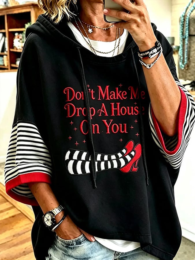 Women's Halloween Witch Print Hoodie