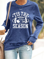 Women's Fall Rugby Tis the Season Print Sweatshirt