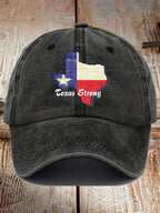 Retro Texas Strong Print Baseball Cap