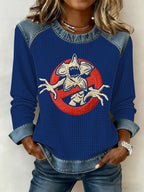 Women's Casual Film And Television Drama Print Long-Sleeve Sweatshirt