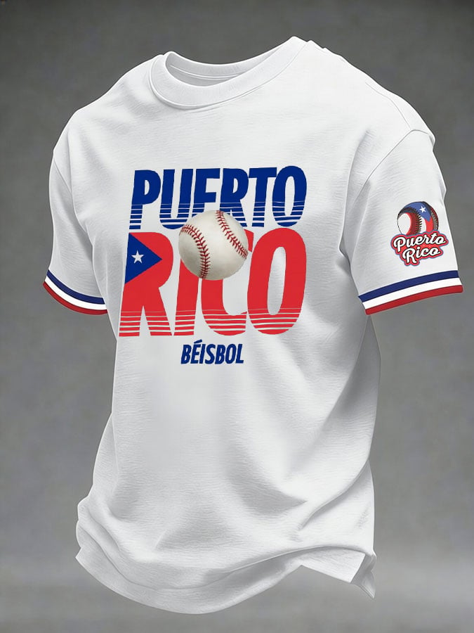 Men's Baseball Print T-Shirt