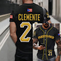 Men's Puerto Rico Baseball Printed Baseball Jersey