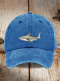 Retro Amity Island 1975 Sharks Print Baseball Cap