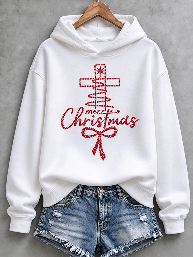 Women's Retro Christmas Faith Print Top