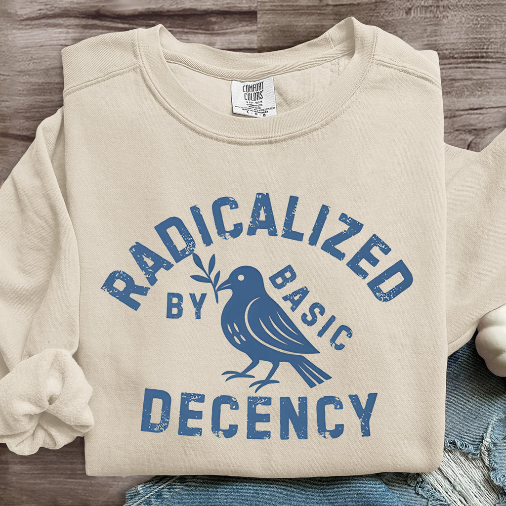 Radicalized By Basic Decency Art Print Sweatshirt