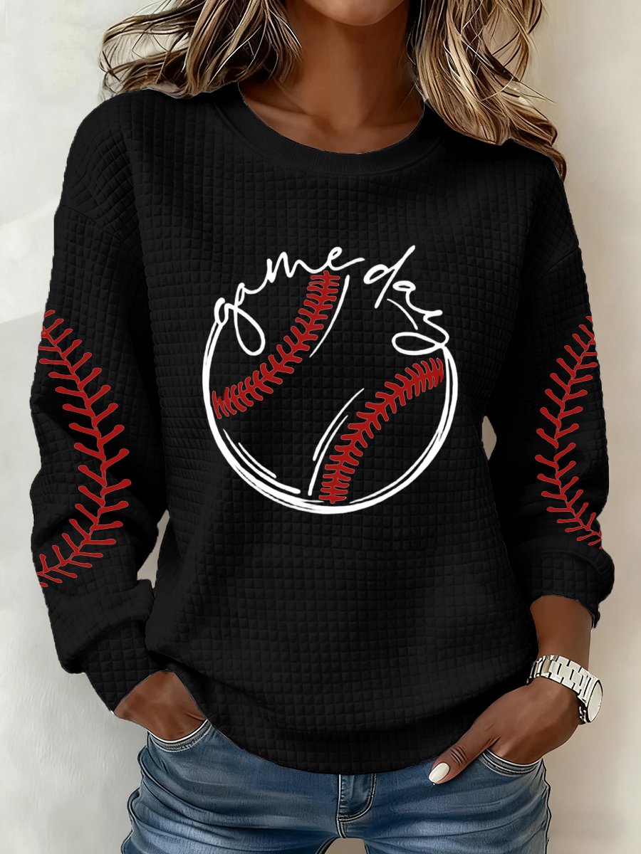 Women's Baseball  Print Hoodie