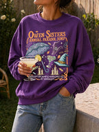 Women's Owens Sisters Annual Parasol Jump Print Casual Sweatshirt
