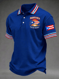Men's Puerto Rico Print Casual Polo