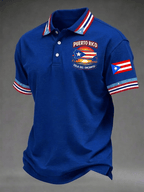 Men's Puerto Rico Print Casual Polo