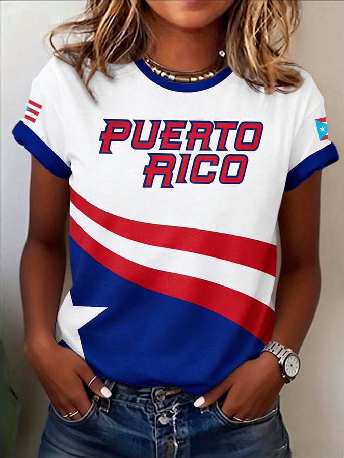 Women's Baseball Print T-Shirt