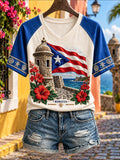 Women's Puerto Rico Print T-shirt