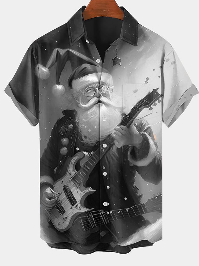 Stylish Santa Print Shirt