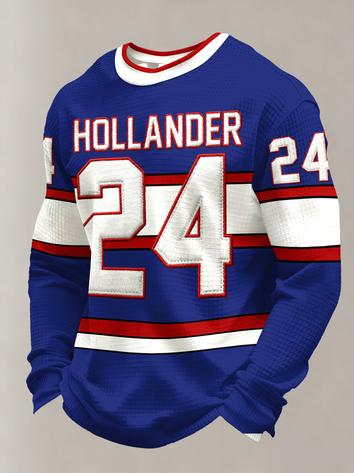 Men's Ice Hockey Printed Casual Long-Sleeved Top