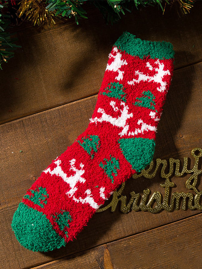 Coral Fleece Christmas Warm Socks