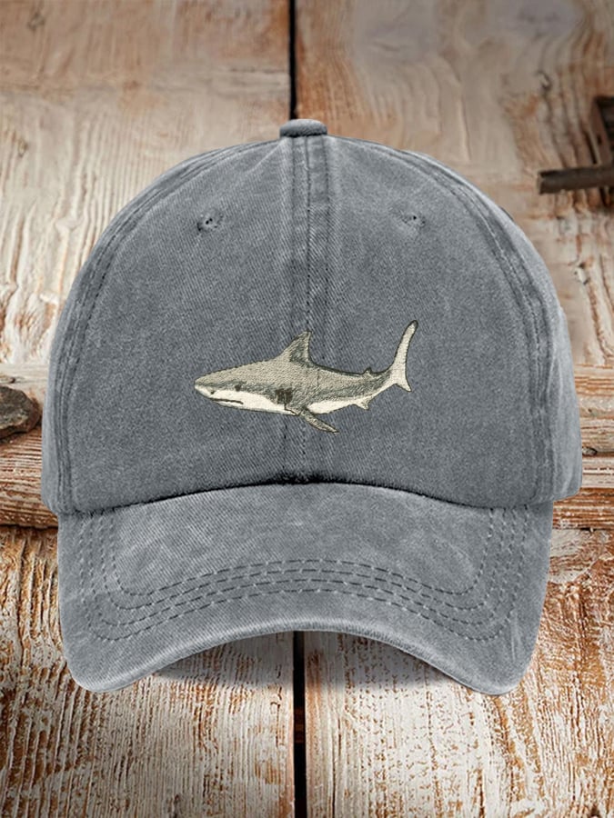 Retro Amity Island 1975 Sharks Print Baseball Cap