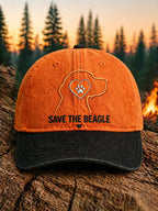 Save the Beagle Print Baseball Cap