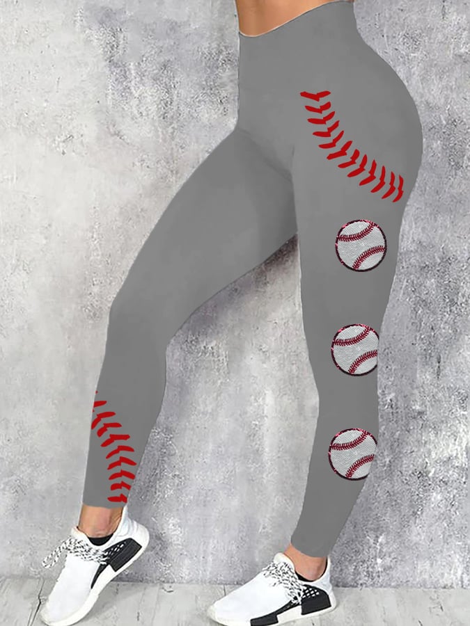 Women's Baseball Game Day Print Leggings