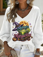 Women's Midnight Margaritas Print Casual T-shirt
