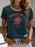 Women's Puerto Rico Pride Art Printed T-shirt