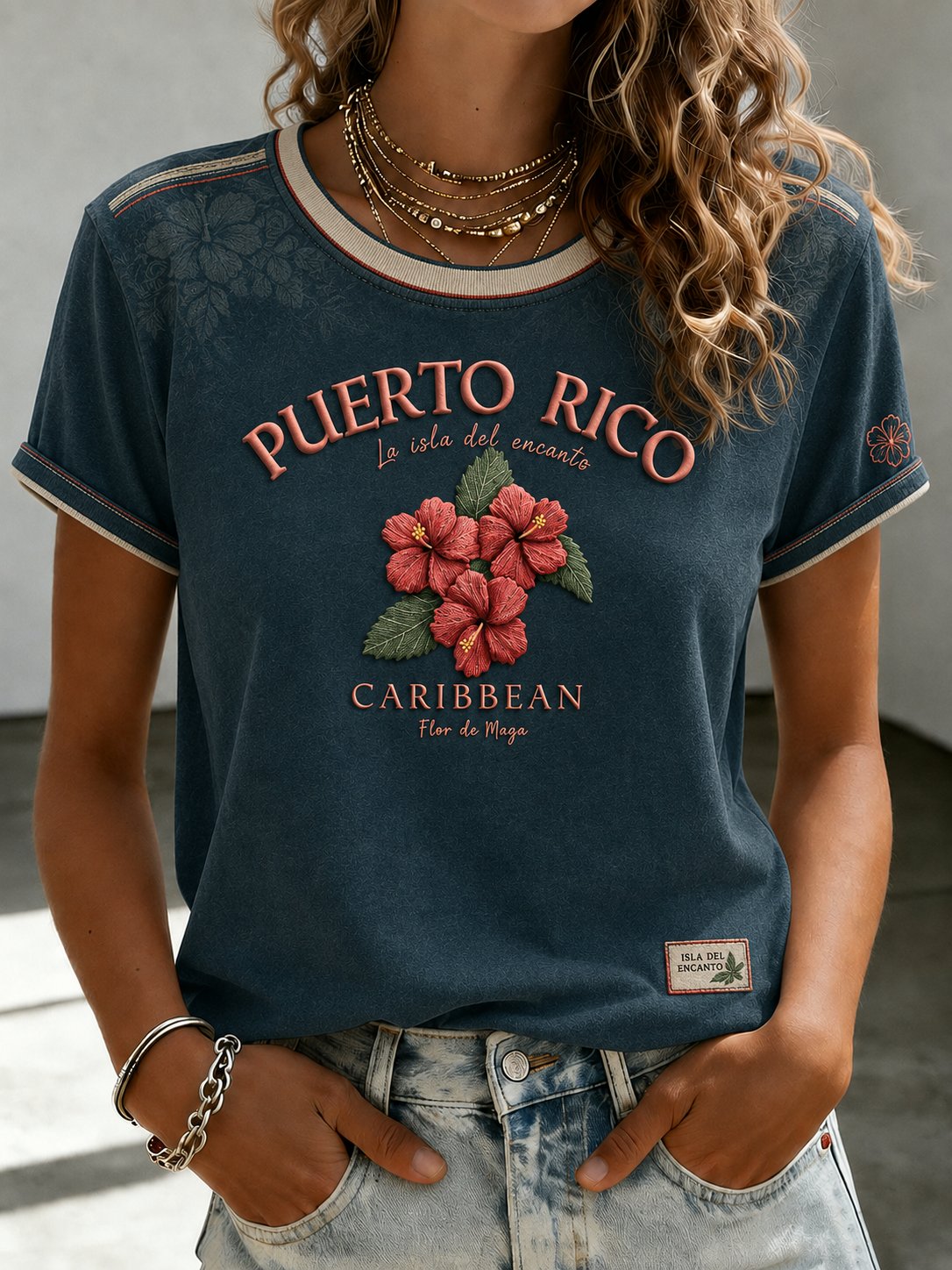 Women's Puerto Rico Pride Art Printed T-shirt
