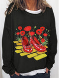 Women's Halloween printed casual sweatshirt