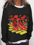 Women's Halloween printed casual sweatshirt
