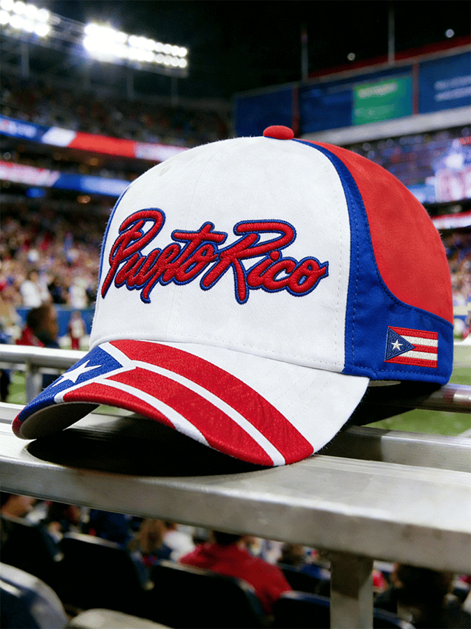 Puerto Rican Baseball Print Cap