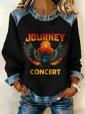 Final Frontier Tour 2026  Printed Patchwork Casual Sweatshirt