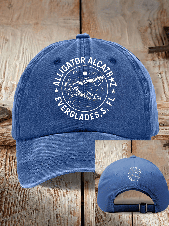 Alligator Alcatraz Funny Florida Everglades Dark Humor  Pride Baseball Cap