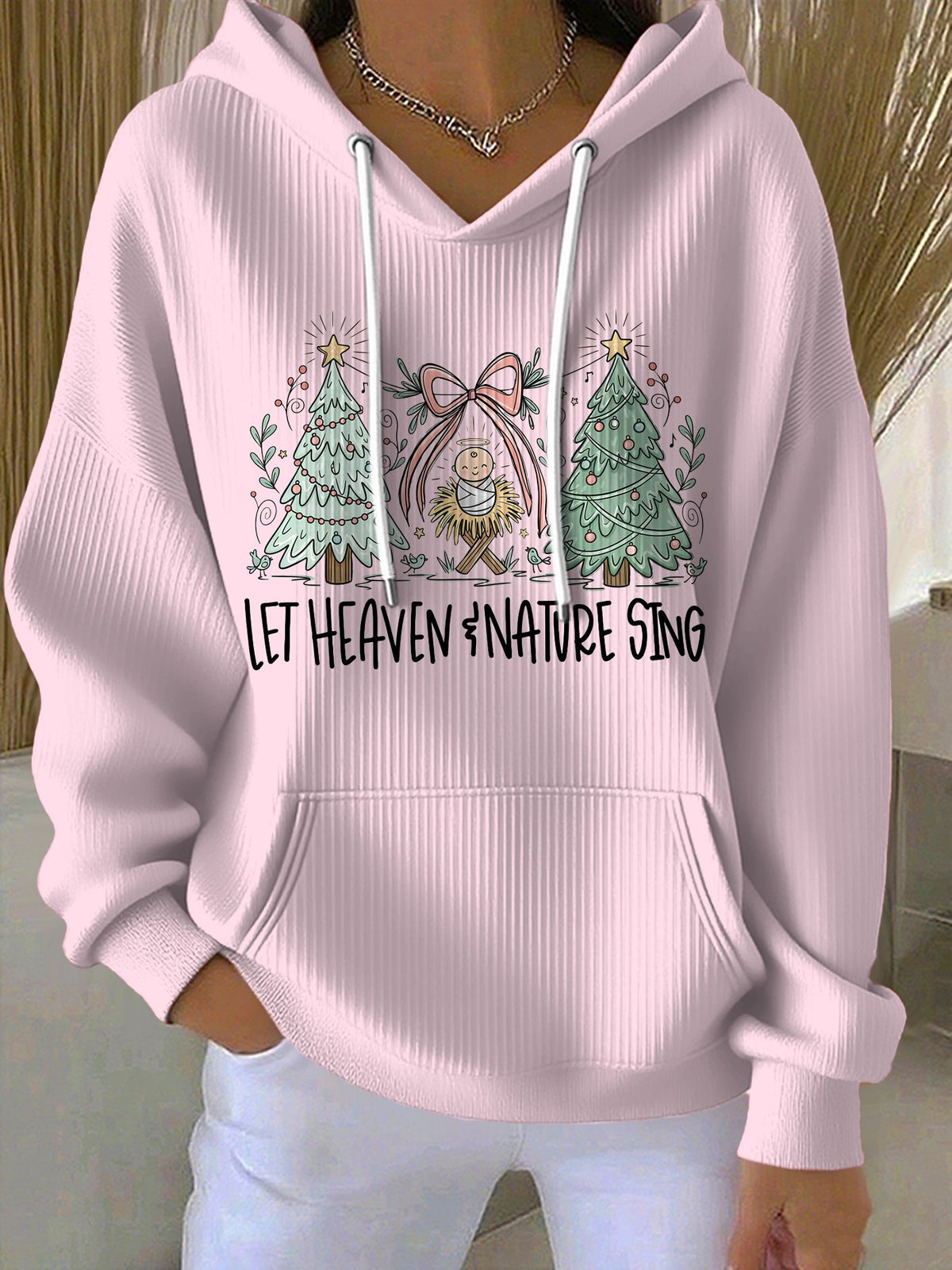 Women's Merry Christmas Print Casual Hoodies