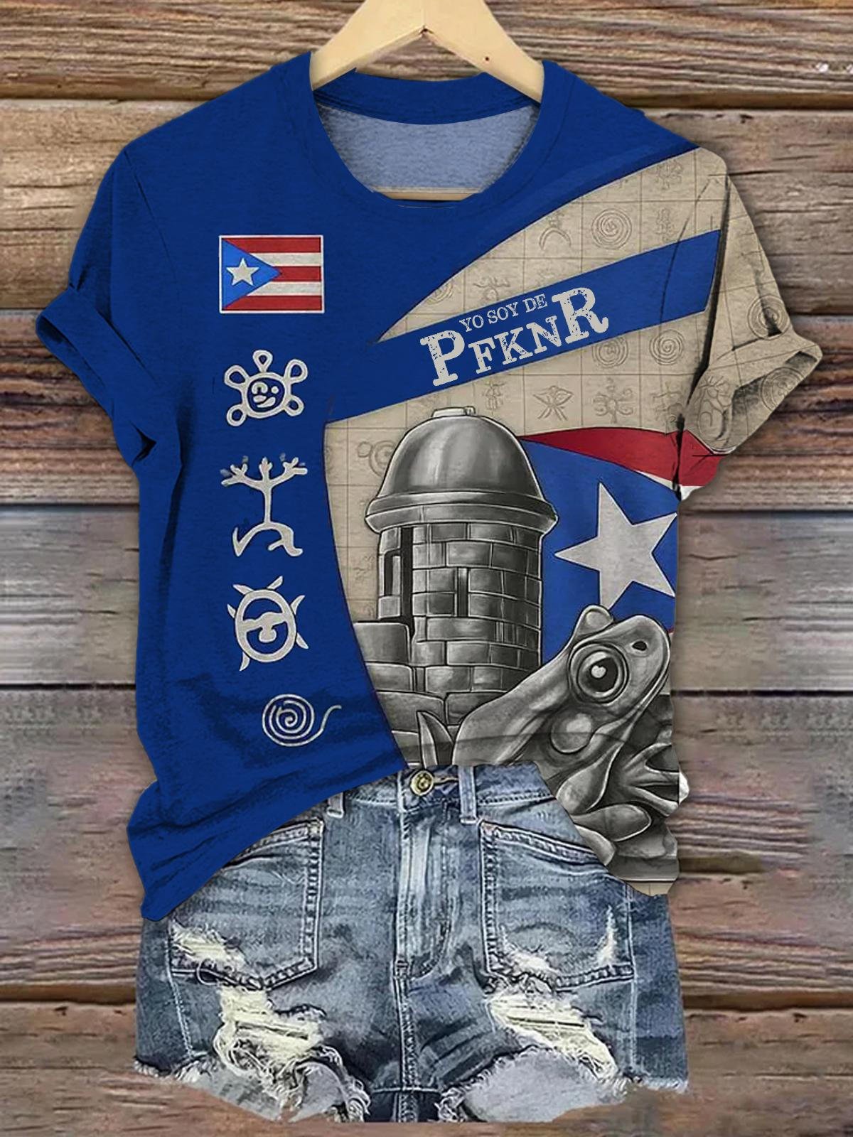 Puerto Rico SingerPrint Crew Neck T-shirt