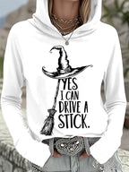Women's Yes I Can Drive A Stick Print Casual Sweatshirt