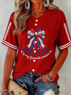 Women's  Baseball  Print Shirt
