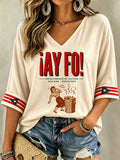Women's Puerto Rico Singer Boricua Printed Long Sleeve Top