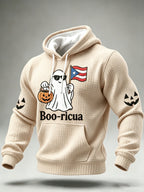 Men'S Boricua Halloween Casual Printed Hoodie