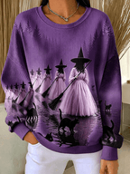 Women's Casual Print Long Sleeve Knit Top