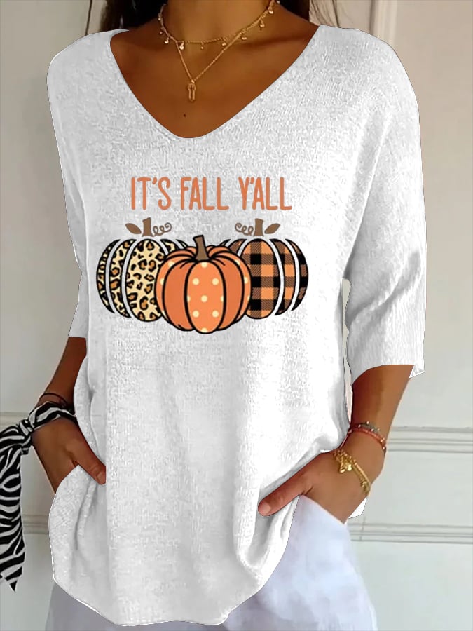 Women's Casual Autumn Style  Knitted T-shirt