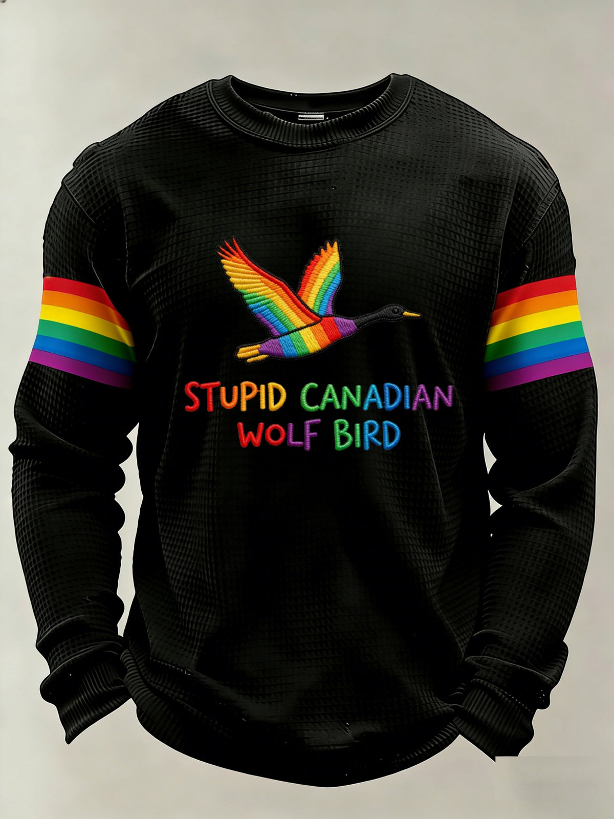 Men's casual Hockey Romance waffle-knit T-shirt