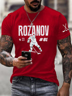 Men's Hockey Romance Print T-Shirt