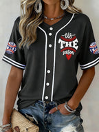 Women's  Baseball Is My Favorite Seasonl  Print Shirt