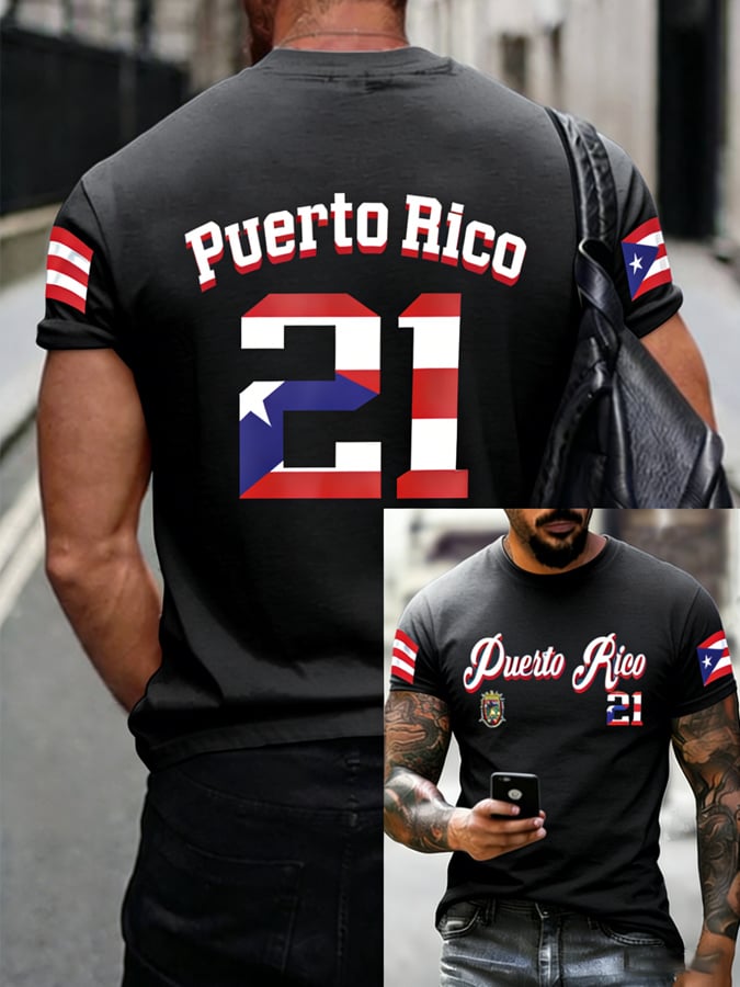 Men's Baseball Print T-Shirt