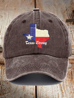 Retro Texas Strong Print Baseball Cap