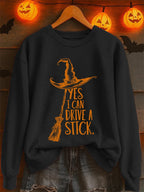 Women's Yes I Can Drive A Stick Printed Sweatshirt