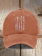 Retro Texas Strong Print Baseball Cap