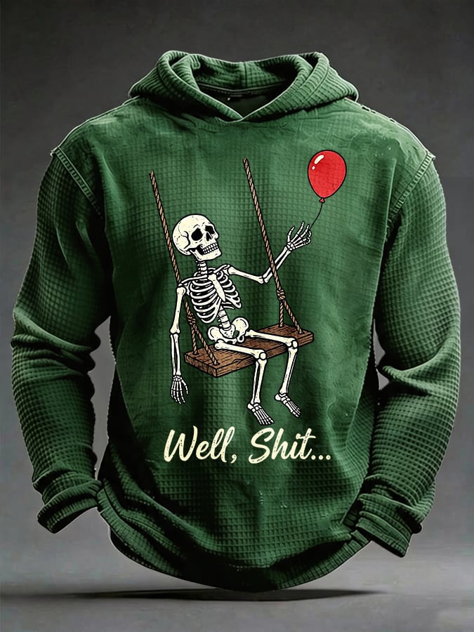 Men's Retro Halloween Well, shit... Printing Hoodie