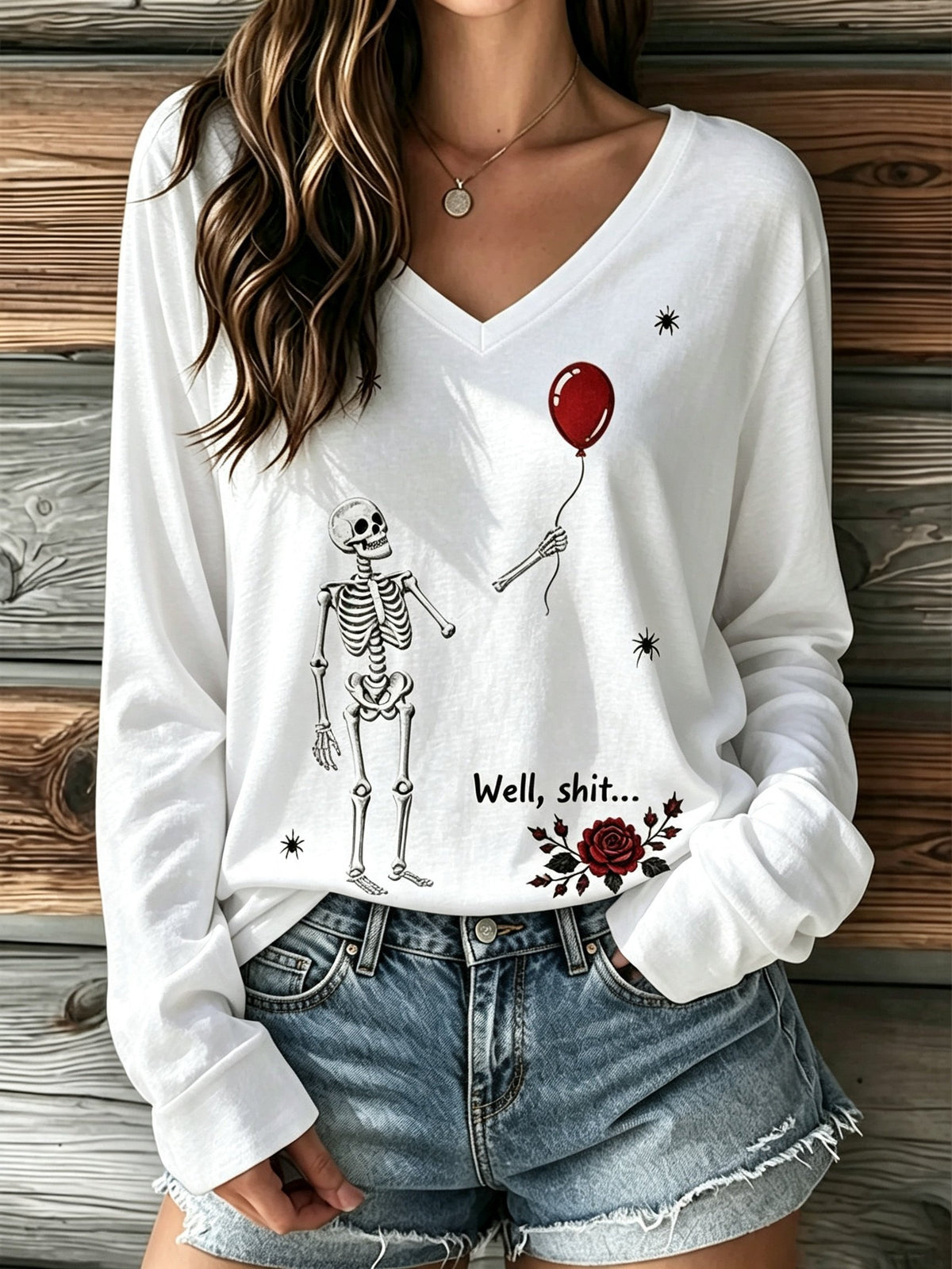 Women's Retro Halloween Print T-Shirt