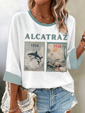 Women's Alcatraz Island 1934-2025 Printed Short-Sleeved T-Shirt