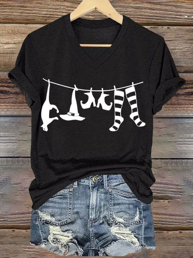 Women's Halloween Printed Casual T-Shirts