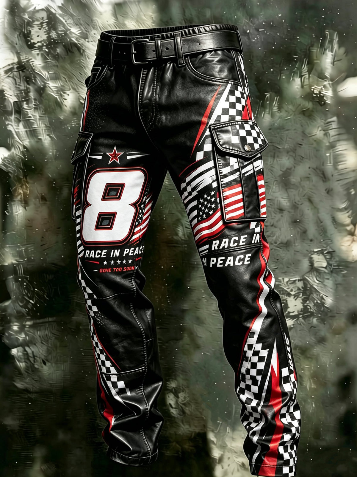 Men's Racing Print Cargo Pants