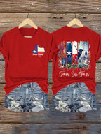 Retro Texas Strong Texas Our Texas Print T-Shirt